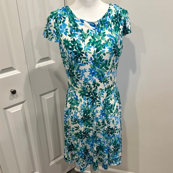Mes Amies Boutique Dresses & Skirts - Mes Amies Boutique Floral Midi Dress in Blue and Green